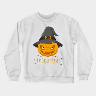 Scary Halloween pumpkin Crewneck Sweatshirt